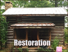 Historic Log Cabin Restoration  Locust Hill, Virginia